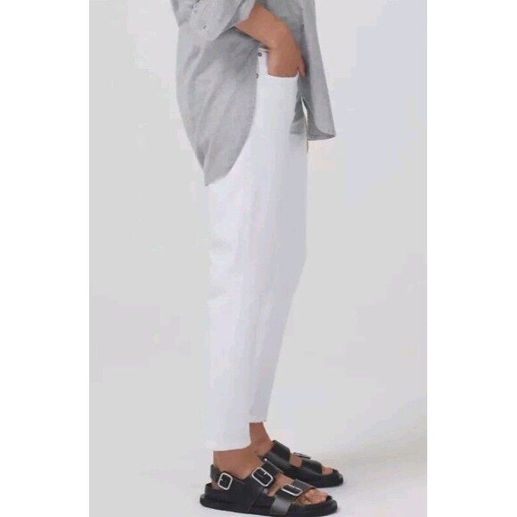 NWT Citizens Of Humanity Sz 24 White Ella Mid Rise Slim Crop Jeans Soft Stretch - Picture 14 of 16